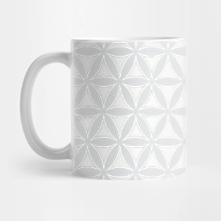 Grey Flower of life pattern Mug